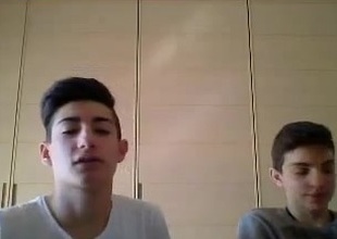 2 cute italian boys show their hot asses on webcam