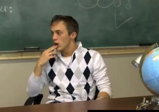 Night gay boy sex Teacher is sitting at his desk looking so admirable The student walks in
