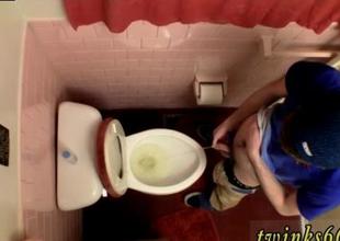 Delighted sex stripling twink full arrow Unloading In Along to Toilet Bowl