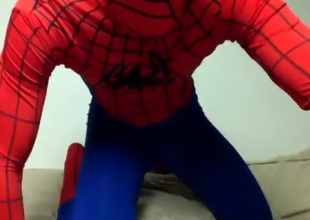 Spiderman Webs His Face