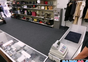 Straight dude moans as he gets fucked in pawn shop